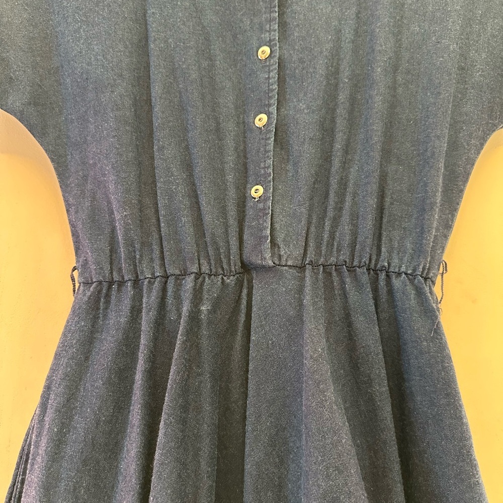 Vintage 80’s/90’s Circle T Denim Cowgirl Dress with Fringe/Stud Detailing Size S - Picture 6 of 8
